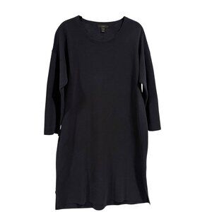 J. Crew Navy Blue Shift‎ Dress Size M Missing Tie Belt
